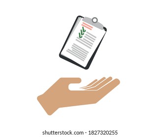 Checklist with clipboard. Checklist completing tasks, to-do list, questionnaire, exam concepts. The best quality. Flat illustration of clipboard with web checklist icon.

