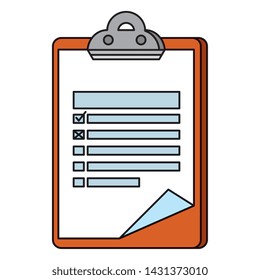 checklist clipboard document isolated icon
