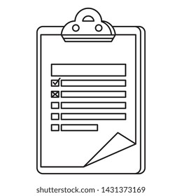 checklist clipboard document isolated icon