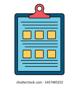 checklist clipboard document isolated icon vector illustration design