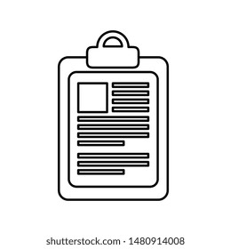 checklist clipboard document isolated icon