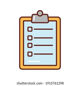 checklist clipboard flat style icon vector illustration design