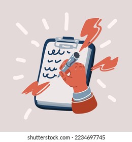 Checklist and Clipboard hand write paper