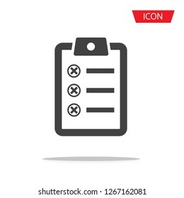 checklist clipboard icon checkmark icon vector isolated on white background.