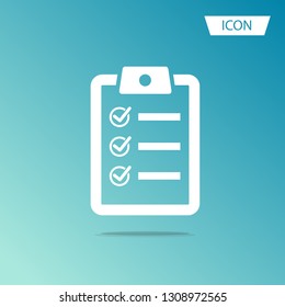 checklist clipboard icon checkmark icon vector isolated on white background.
