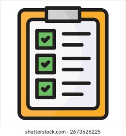 Elemento De Ícone Da Área De Transferência Da Lista De Verificação Para Design