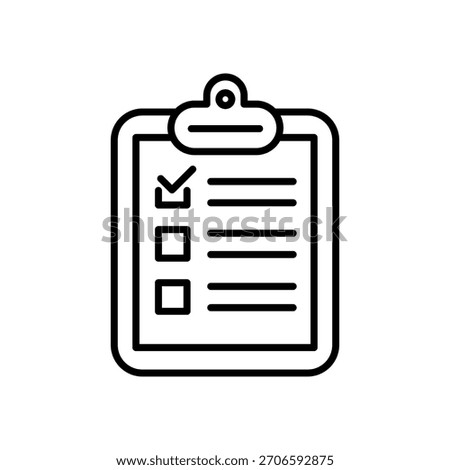 Checklist and clipboard icon for logistics, representing inventory management and order fulfillment process.