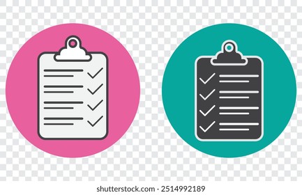 Checklist clipboard icon. Outline checklist clipboard vector icon for web design isolated on white background. EPS 10. 