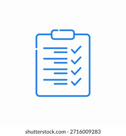 lista de verificação ícone da área de transferência assinar vetor