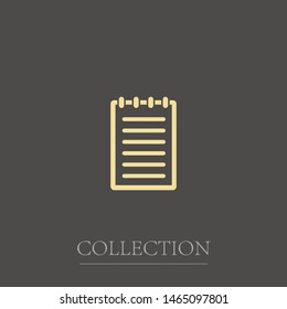 A checklist and a clipboard icon. A symbol of notes, a sign of writing for the checklist or the clipboard.