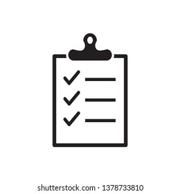 checklist clipboard icon vector