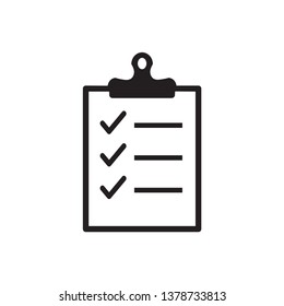 checklist clipboard icon vector