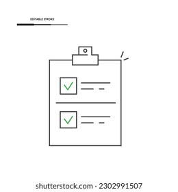Checklist And Clipboard Icon Vector Design.