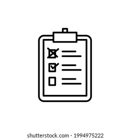 Checklist in clipboard icon vector, eps 10