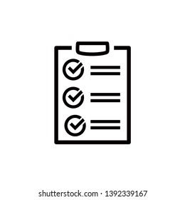 checklist clipboard icon vector flat design