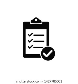 checklist clipboard icon vector flat design