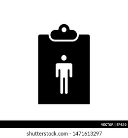 Checklist clipboard icon vector illustration logo template. EPS 10