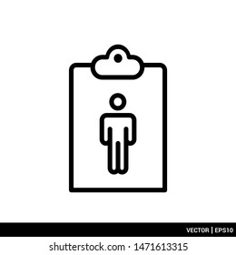 Checklist clipboard icon vector illustration logo template. EPS 10