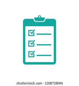 Checklist clipboard icon vector logo template