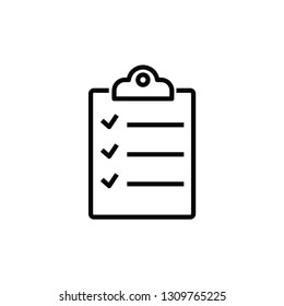 Checklist Clipboard Icon Vector Logo