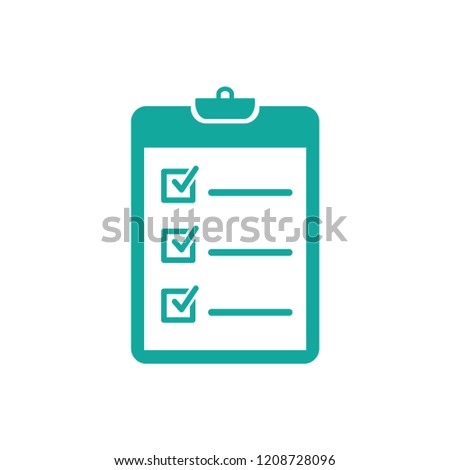 Checklist clipboard icon vector logo template