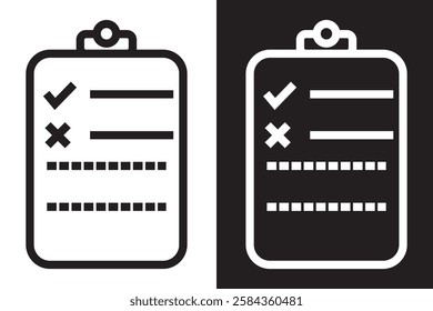 Checklist clipboard icon vector set