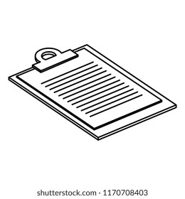 checklist clipboard isolated icon