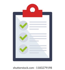 checklist clipboard isolated icon