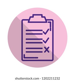 checklist clipboard isolated icon