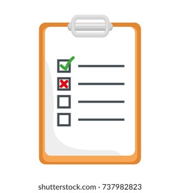 checklist clipboard isolated icon