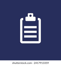Checklist clipboard line icon, check list sign vector graphics, outline isolated on a white background. Clip board or pad. Suitable for Web Page, Mobile App, UI, UX and GUI design. eps 10.
