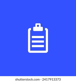 Checklist clipboard line icon, check list sign vector graphics, outline isolated on a white background. Clip board or pad. Suitable for Web Page, Mobile App, UI, UX and GUI design. eps 10.