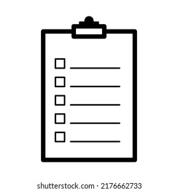 Checklist Clipboard line icon illustration to do list. Checklist sign symbol for website and app design in white background image