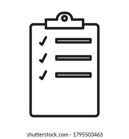 checklist clipboard line style icon vector illustration design