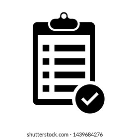 Checklist, clipboard, online survey, report, , outline vector icon.