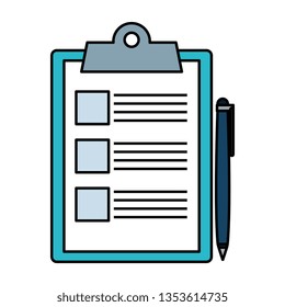 checklist clipboard with pen