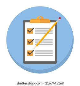Checklist, Clipboard and Pencil Icon