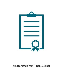 checklist clipboard with ribbon, agreement vector illustration 