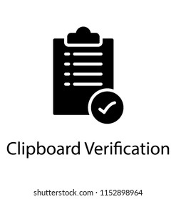 
A checklist in a clipboard with right symbol, a order verification concept 
