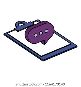 checklist clipboard with speech bubble