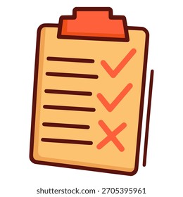 checklist área de transferência tarefa trabalho plano cor vetor ilustração modelo design