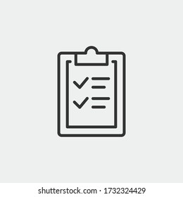 Symbol-Illustrationszeichen der Checkliste in der Zwischenablage