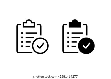 Checklist Clipboard with Verification Symbol Icon Vector