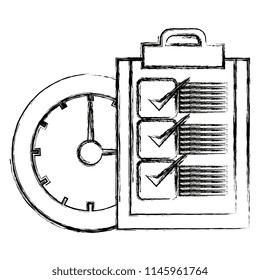 checklist clipboard with watch