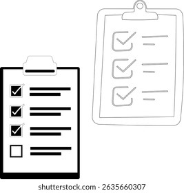 Checklist clipboards with check marks vector illustration