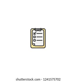 checklist color line icon