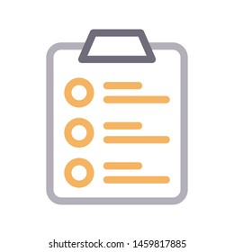 checklist colour line vector icon