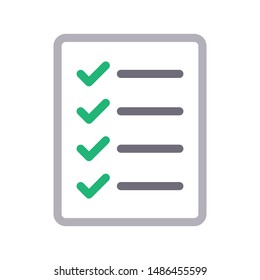 checklist colour line vector icon