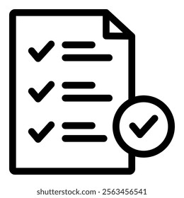 Checklist Completed Icon Element For Design