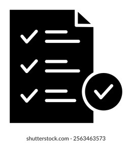 Checklist Completed Icon Element For Design